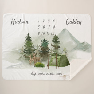 アウトドアキャンピングアドベンチャーツインズマイルストーン シェルパブランケット