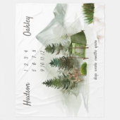 アウトドアキャンピングアドベンチャーツインズマイルストーン フリースブランケット (正面)