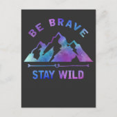 アウトドアキャンピングマウンテンハイキング自然 ポストカード (正面)