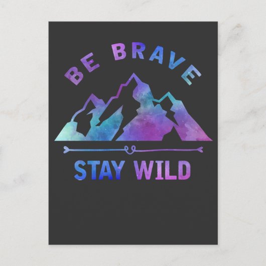 アウトドアキャンピングマウンテンハイキング自然 ポストカード (正面)