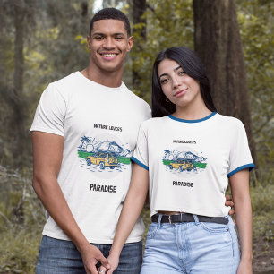 アウトドアキャンプの探索 Tシャツ