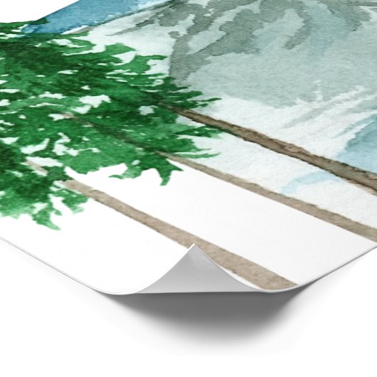 アウトドアキャンプバチェロレッテウェルカムサイン ポスター (角)