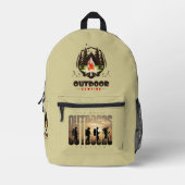 アウトドアキャンプ | プリントバックパック (正面)