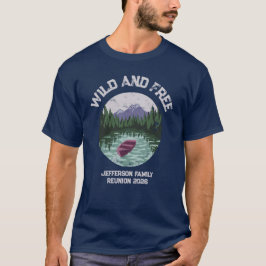 アウトドアキャンプ Wild and Free カスタムリユニオン Tシャツ
