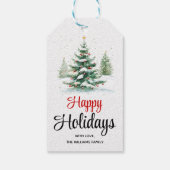 アウトドアクリスマスツリーハッピーホリデイズ ギフトタグ (裏面)