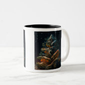 アウトドアクリスマスツリーTwo-Tone Mug, 11 oz ツートーンマグカップ (正面右)