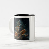 アウトドアクリスマスツリーTwo-Tone Mug, 11 oz ツートーンマグカップ (正面左)