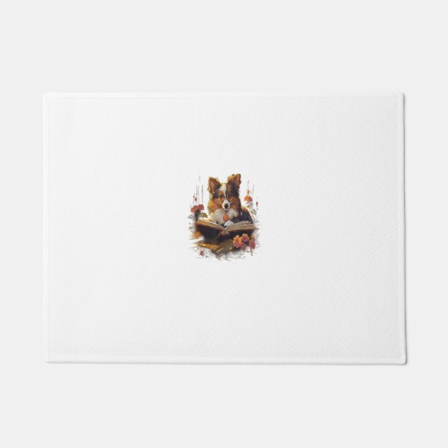 アウトドアシェットランド・ シープドッグドッグ読ズブック ドアマット (正面)