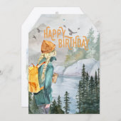 アウトドアシーガールズアドベンチャー誕生日カード (正面/裏面)