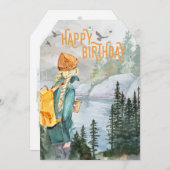 アウトドアシーガールズアドベンチャー誕生日カード (正面/裏面)