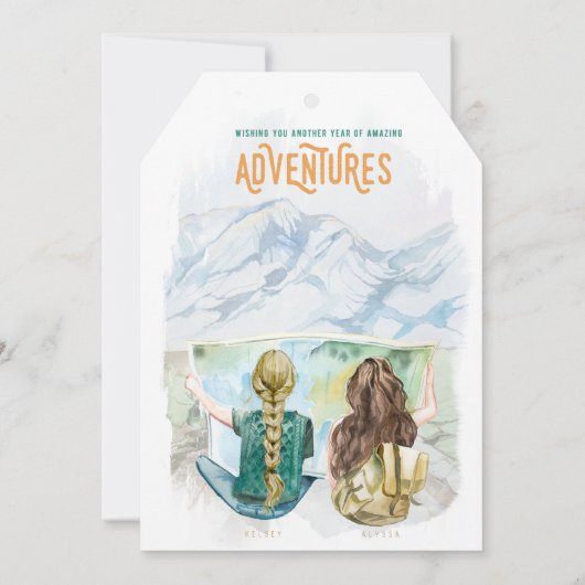 アウトドアシーガールズアドベンチャー誕生日カード (裏面)