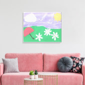 アウトドアシーン付きキャンバス キャンバスプリント (インサイチュ (リビング))