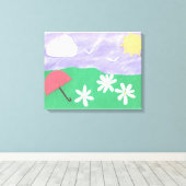 アウトドアシーン付きキャンバス キャンバスプリント (インサイチュ (ウッドフロア))