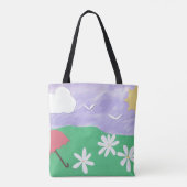 アウトドアシーン付きトートバッグ トートバッグ (裏面)