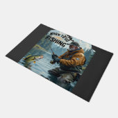 アウトドアスポーツ魚釣りパパ ドアマット (アングル)