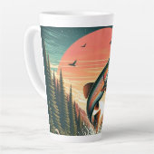 アウトドアスマンのマス自然 カフェラテマグ (左アングル)