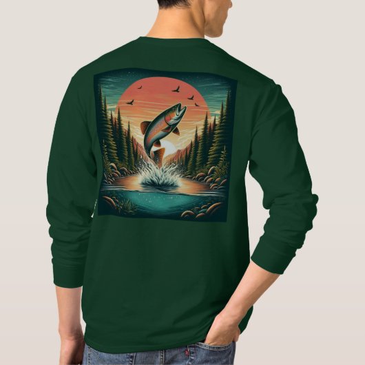 アウトドアスマンのマス自然 Tシャツ (裏面)