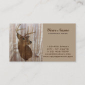 アウトドアスマン西初期の納屋の木の鹿 名刺 (正面)