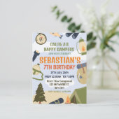 アウトドアスモアーズキャンプアウト誕生日 ポストカード (スタンド正面)