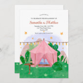 アウトドアテント 招待状 (正面/裏面)