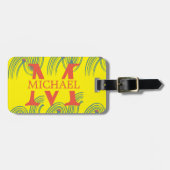 アウトドアトラベラーモノグラムのパーソナライズカスタム ラゲッジタグ (正面横)