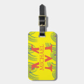 アウトドアトラベラーモノグラムのパーソナライズカスタム ラゲッジタグ (正面縦)