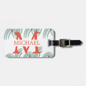 アウトドアトラベラーモノグラムのパーソナライズラゲッジ ラゲッジタグ (正面横)