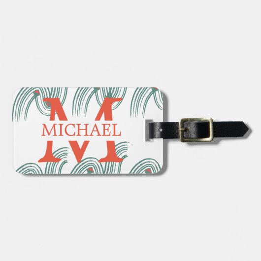 アウトドアトラベラーモノグラムのパーソナライズラゲッジ ラゲッジタグ (正面横)