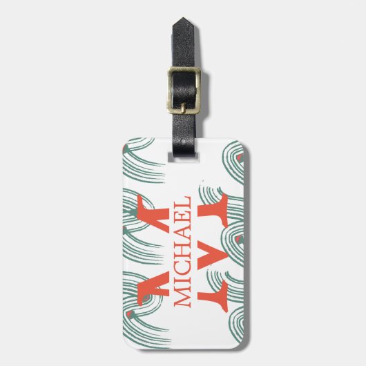 アウトドアトラベラーモノグラムのパーソナライズラゲッジ ラゲッジタグ (正面縦)