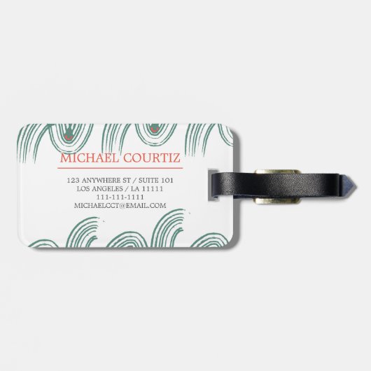 アウトドアトラベラーモノグラムのパーソナライズラゲッジ ラゲッジタグ (裏面横)