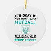 アウトドアネットボールゲームスポーツ誕生日ギフトアイディア セラミックオーナメント (正面)