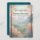 アウトドアファンタジーマウンテン結婚式招待状 (正面/裏面)