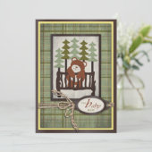 アウトドアベビー招待状カード 招待状 (スタンド正面)