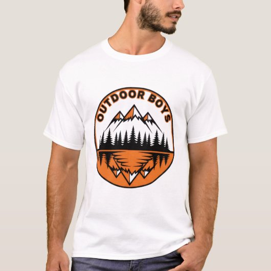 アウトドアボーイズ ロゴ Tシャツ (正面)