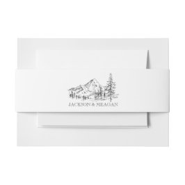 アウトドアマウンテンウッドランド結婚式招待状 招待状ベリーバンド