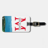 アウトドアマウンテントラベラーブルーカスタムパーソナライズ ラゲッジタグ (正面横)