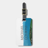 アウトドアマウンテントラベラーマップカスタムパーソナライズ ラゲッジタグ (正面縦)