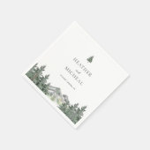 アウトドアマウンテンパインツ結婚リー スタンダードカクテルナプキン (角)