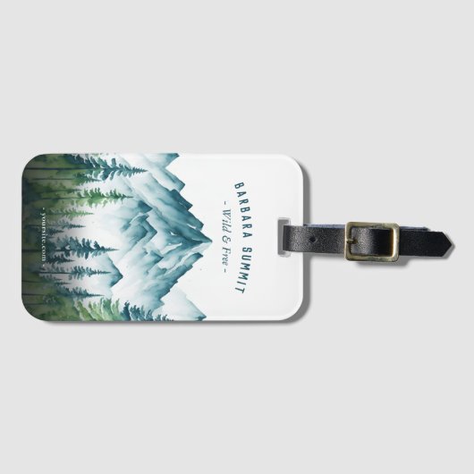 アウトドアマウンテンパインフォレストアドベンチャーガイド ラゲッジタグ (正面横)