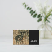 アウトドアマン荒野カモフラージホワイトテールディアー 名刺 (スタンド正面)