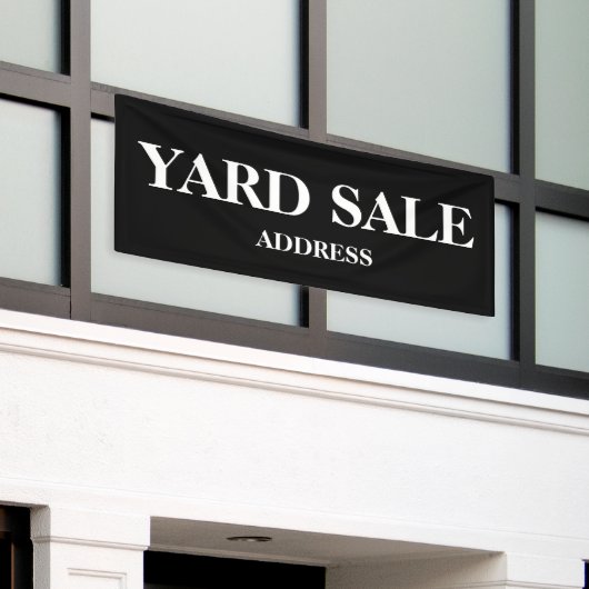 アウトドアヤードセールのバナー、大規模ヤードセールの看板 横断幕 (ビルの外側)