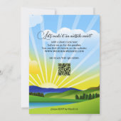 アウトドアレトロ自転車春サマーブライダルシャワー 招待状 (裏面)