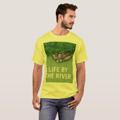 アウトドア愛好家のためのリバー ネイチャー Tシャツ (正面フル)