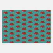 アウトドア愛好家のクリスマスキャンプ ラッピングペーパーシート (正面2)