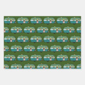 アウトドア愛好家のクリスマスキャンプ ラッピングペーパーシート (正面)