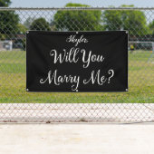 アウトドア提案白黒で結婚してくれ 横断幕 (インサイチュ)