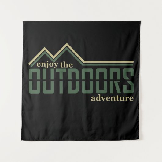 アウトドア楽しむハイキングアドベンチャー タペストリー (正面)