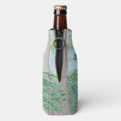アウトドア派な湖と森の色鉛筆画 ボトルクーラー (ボトル裏面)