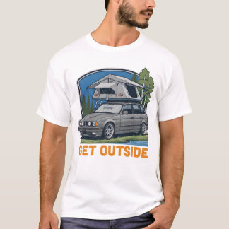 アウトドア派 BMW E34 Touring Tシャツ | E34 ワゴン
