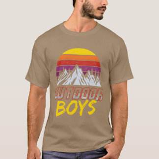 アウトドア男子 ハイキング スカウト キャンプ 冒険ギフト Tシャツ